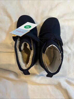 Target Navy Faux-Fur Lined Kids Boots